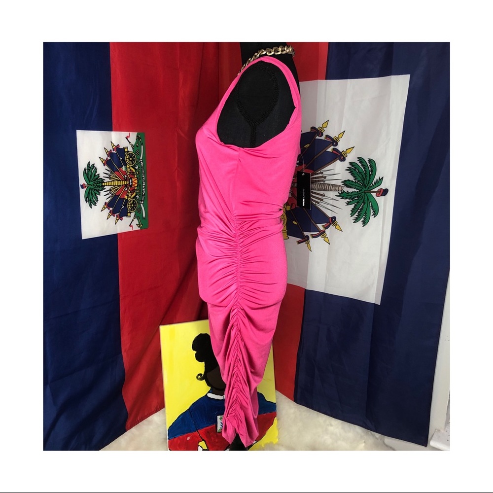 PINK RUCHED DRESS - Picture 4 of 7